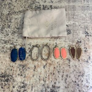 Kendra Scott Multi-Color Earring Set – Blue, Pink, Brown, Silver
